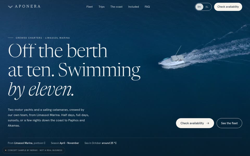 Aponera homepage, designed by Nerwx