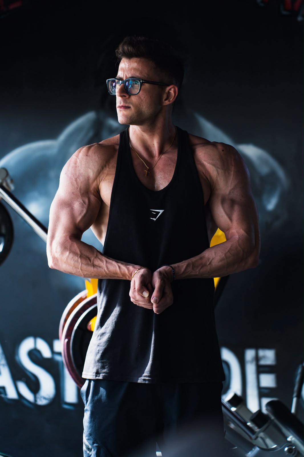 Mike Fedonos training at the gym in Limassol
